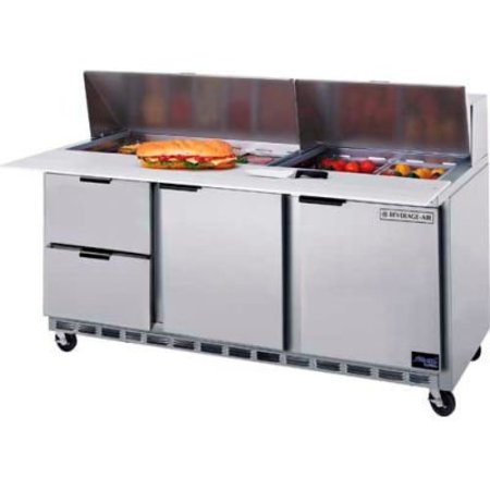 BEVERAGE-AIR Food Prep Tables SPED72 Elite Series Cutting Top w/ Drawers, 72"W - SPED72HC-18C-4
